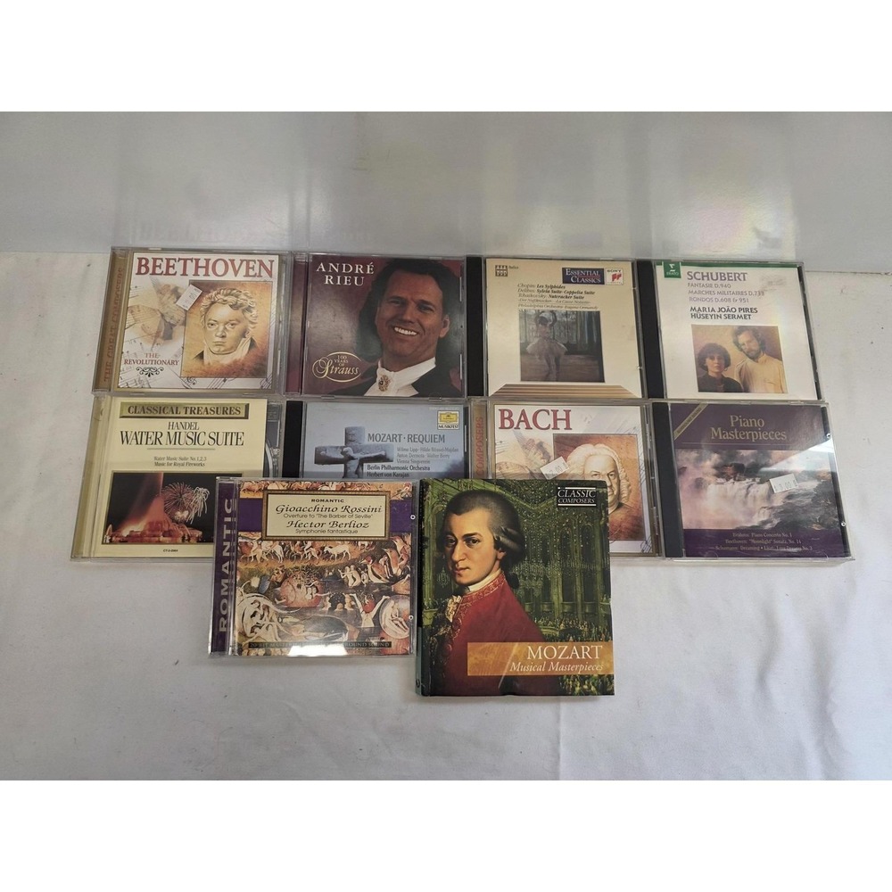 10 CD Classical Music Lot Mozart Beethoven Bach Schubert Handel Andre Rieu